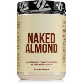 NAKED nutrition Almond Protein Powder – 100% US-Farmed Almonds, Single Ingredient, Vegan, Gluten-Free, No Additives, Salt, or Sugar, 675g 