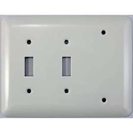 Classic Accents Mulberry White Princess Wall Plates - (3 Gang Combo - 2 Toggle 1 Blank)