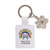 Rainbow Bridge Friends Unisex Wings Keyring White 9.5 cm x