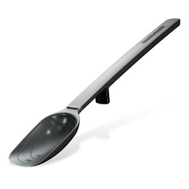 Fackelmann Statement Flexi Spoon with Lift-Up Function - Cooking Spoon with Ergonomic Handle - Suitable for Coated Pots and Pans - Flexible Spoon with Measuring Grooves