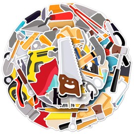 50 Packs Tools Stickers Water Bottles Laptop Phone Motorcycle Computer Guitar Skateboard Hydroflasks Tools Vinyl Sticker Waterproof Aesthetic Trendy Decals for Teens Girls Adults
