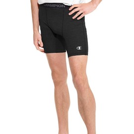 Champion Men's Powerflex 6" Compression Short, Black, Small