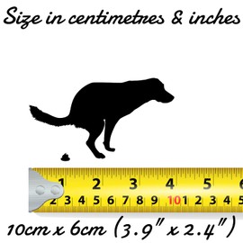 Labrador Pooping Fun Waterproof Sticker Pack Decal - Use on Car's, Laptops, Mirrors, Water Bottles, Scrapbooking, Fun Gifts (1)