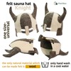 PetriStor Wool Sauna Hat Knight for Man Natural Felt 100%
