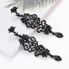 Black Vintage Style Wedding Crystal Rhinestone Cluster Chandelier Hollow Dangle