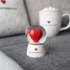 Gruss & CO Dream Globe with Heart Man Motif, Snow