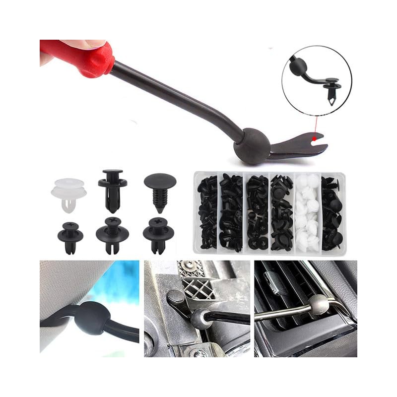 Tuqiang Pack of 100 Car Mounting Clips, Universal Door Trim