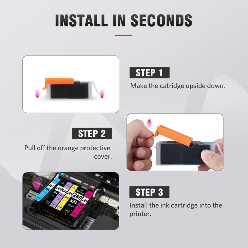 ALLWORK ALLWORK CLI-281XXL Compatible for Canon 281 TR8620a Ink Cartridges