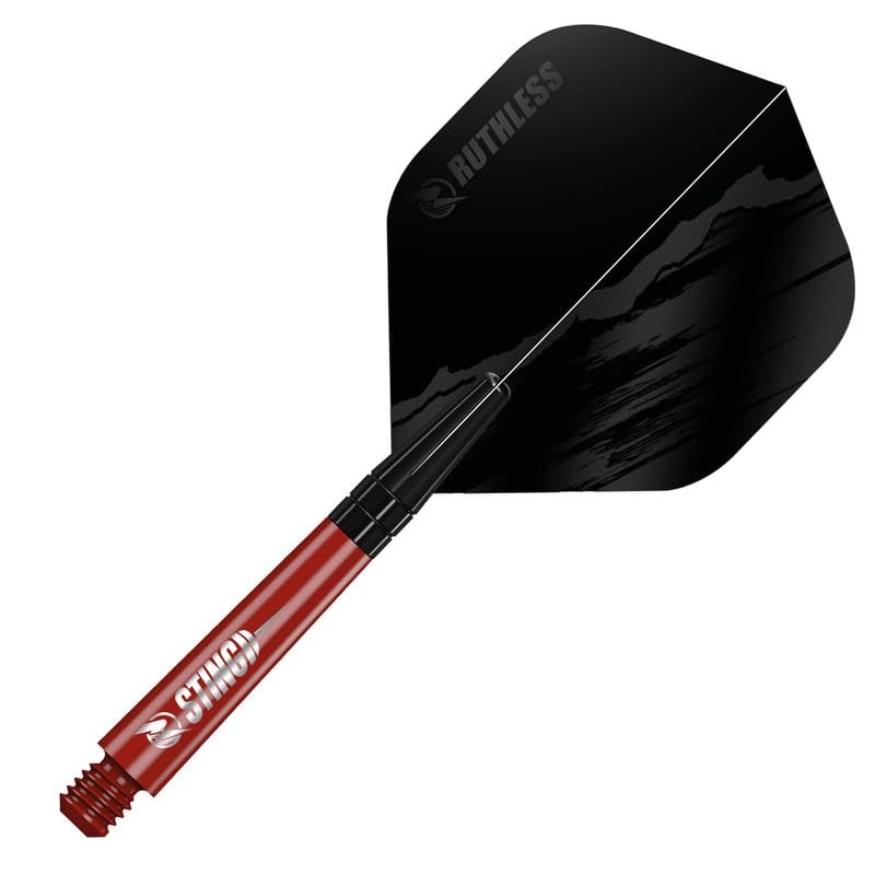 RUTHLESS Sting | Polycarbonate Dart Shafts Solid Red with Black
