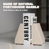 Book End, Natural Marble Bookend for Shelves, Non-Skid Bookends for