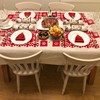 Yesaler Felt Place Mats and Coasters Christmas Place Mats Red
