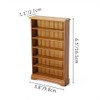 Odoria Dollhouse Bookcase Shelf Miniature: 1/12 Scale Brown Bookshelf Modern