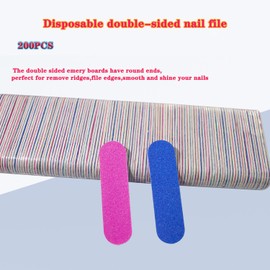 200 Pack Mini Nail Files and Buffers Double Sided Emery Boards Manicure Tool for Acrylic Nails, Nail Care - 2 Inch