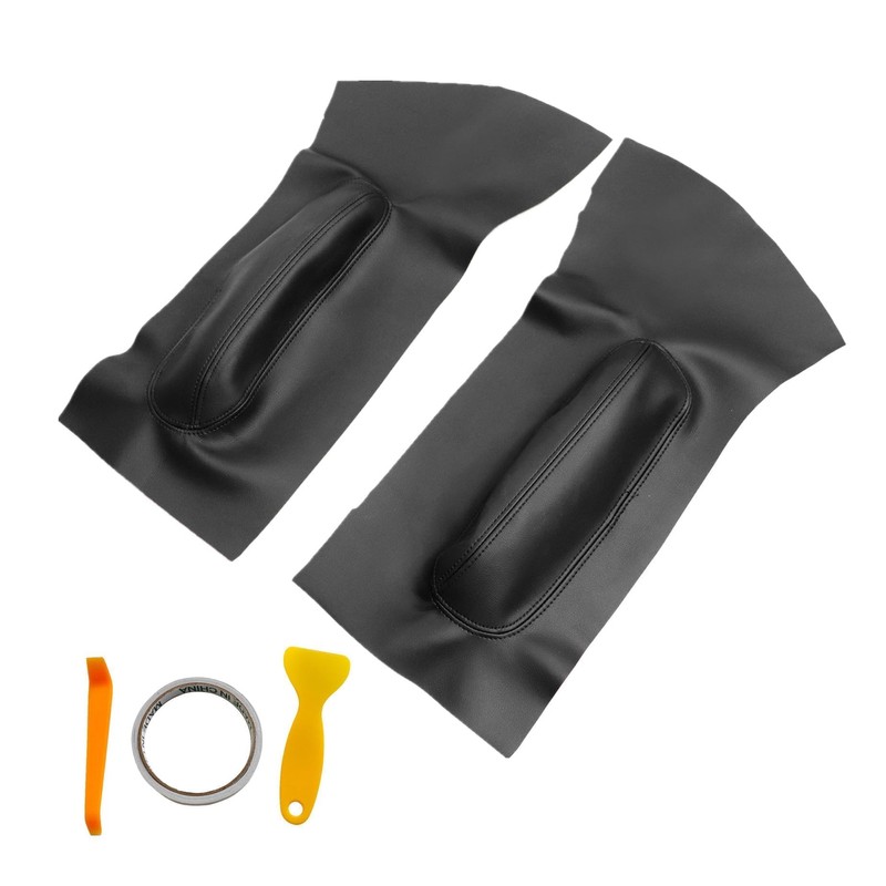 SecosAutoparts Pair Black Door Panel Replacement Armrest Cover Compatible with