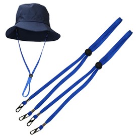 Kirakirabunyaru Hat, Strap, Lace, Hat Strap, Set of 2, Hook, Chin Strap, Hat Strap, Retrofitable, Hat Strap, Mask, Mask Cord, blue
