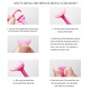 Reusable Dental Flosser Handle and 100 Flosser Refill Heads ,
