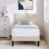 VECELO Twin Size Bed Frame Premium Leather Upholstered Platform with