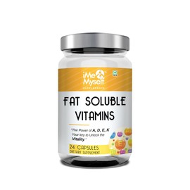 iMeMyself Fat-Soluble Vitamin A, D, E, K Capsules - 24 Count | Dietary Supplement for Wellness