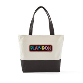 CafePress Play Doh Stitched Logo Canvas Tote Top Zipper Closure