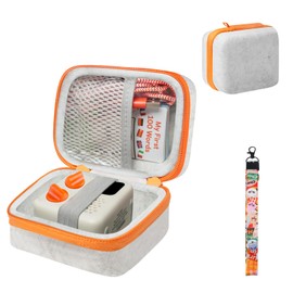 Travel Case for Yoto Mini (2024 Edition), Hard Carrying Case with Odor-Free Felt Fabric for Children, Accessories Kids Audio Music Player, Up to 40 Audiobook Cards, Gray