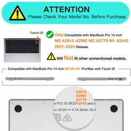 MOSISO Compatible with MacBook Pro 14 inch Case 2024-2021 M4 M3 M2 M1 A3112 A3185 A3401 A2918 A2992 A2779 A2442, Surpass Natural Beauty Protective Plastic Hard Shell&Keyboard Cover, Crystal Midnight