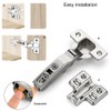 2 Pack Soft Close Cabinet Hinges, Full Overlay Door Hinges
