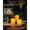 Homemory 3 Pack Flameless Candles, Outdoor Waterproof, Battery Operated LED