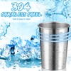 Meanplan 50 Pcs 8.8 Oz Stainless Steel Cups Bulk Small