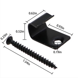 ZHYOHEN 20PCS 7/8inch Black Outdoor Decking Universal Starter Deck Clip with Screws Stainless Steel Starter Clip Concealed Fastener for Mounting Perimeter Deck