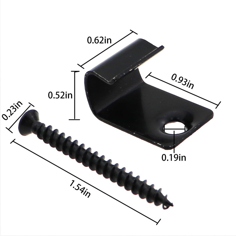 ZHYOHEN 20PCS 7/8inch Black Outdoor Decking Universal Starter Deck Clip