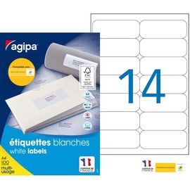 agipa 118986 Universal Labels 99 1 x 38/1 mm White