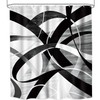 LGhtyro Black Grey Abstract Shower Curtain Bathroom Set 71Wx78H Inches