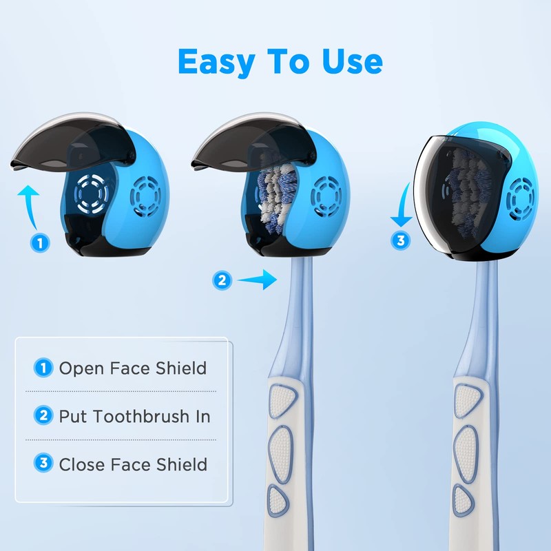 Frekare Helmet Toothbrush Covers Caps, Fits Most Manual and Electric