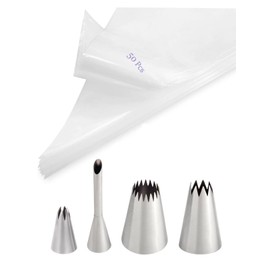 Churro Making Kit – 54 Pcs Large Piping Tips and Bags Set for Homemade Churrera, Churro Maker and Filler