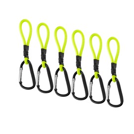Stretch Cord Hook, Tent Hook, Twin, Tent, Tarp Parts, Rope Hook, Tent Accessory, Includes Fixed Bungee Cord String Carabiner Hook, For Outdoor Use, For Outdoor Use, Windproof, Setup, Metal, Set of 6
