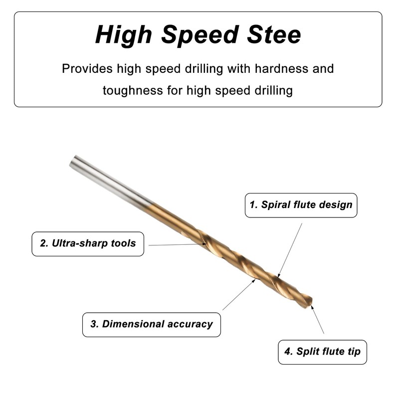 QBXMY7 70 Pcs HSS Mini Twist Drill Bit Set,Metric Drill