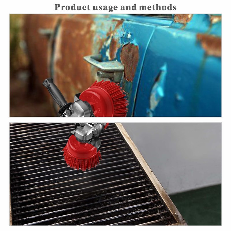 4 Inch Nylon Cup Brush for Angle Grinder, Abrasive Filament