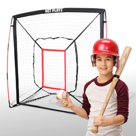 Baseball Net - Pitching Net Hitting Net Batting Practice Net (9 Strike Zone, Portable & Quick-Fold) Baseball Gifts | Training Aids Equipment 5'x5'