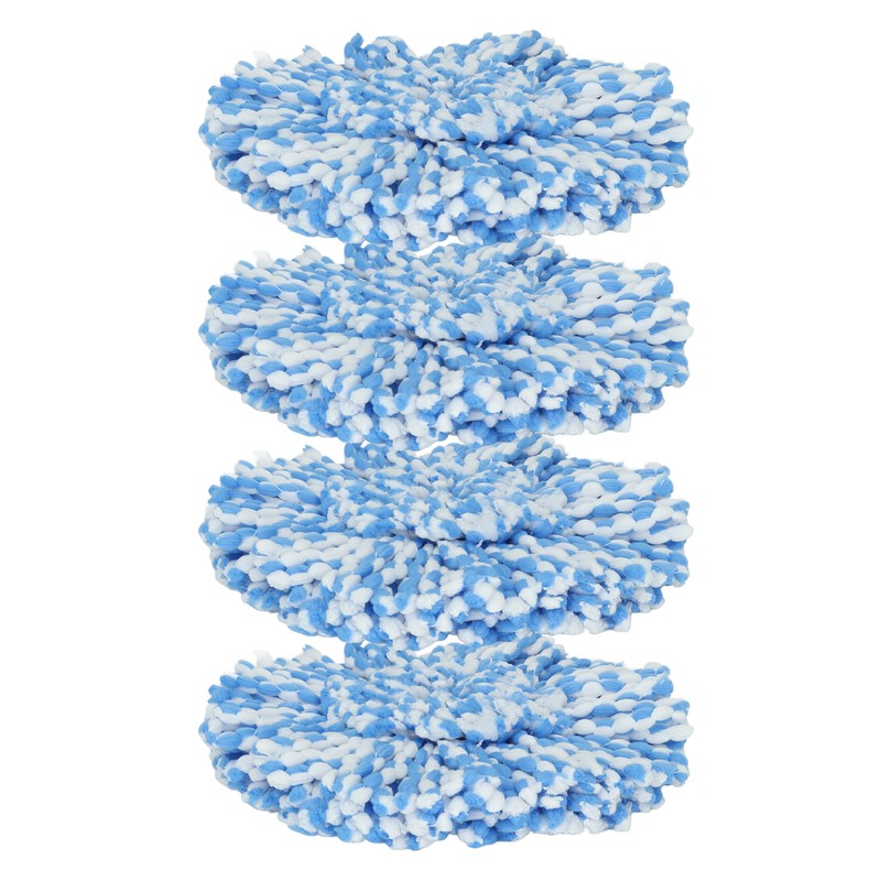 4Pcs Microfiber Rotating Mop Head 360 Spinning Triangular Mop Replacement