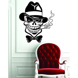 Mafia Cigar Skull Design Decal Sticker Wall Art Vinyl Artwork Mob