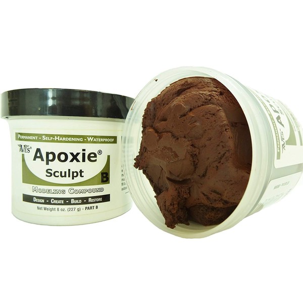 Aves Apoxie Sculpt - 2 Part Modeling Compound (A & B) - 1 Pound, Brown