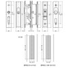 West (West) WEST Universal Replacement Sliding Door Lock, 3-Key Set,