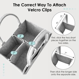 HIPHOP PANDA 2-Pack Diaper Caddy Organizer - Nursery Storage Bin & Car Organizer for Diapers, Wipes, and Baby Essentials - Dual-Color Solid Set (Grey/Oatmeal), Regular Size