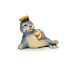 Sunny toys 13441 Ceramic Seal with Starfish Approx. 22 cm Blue