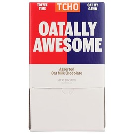 TCHO Oatly Awesome Chocolate Squares (60 count) | Toffee Time & Oat My Gawd | Plant Based, Organic & Fair Trade, | Non GMO, Non-Dairy, Vegan, Soy Free | (7g each)