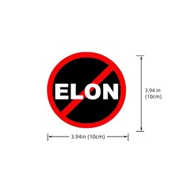 Yurielys 2-Pack Anti-Elon Car Bumper Magnets Waterproof Sticker – Round No Elon & “I Bought This Before Elon Went Crazy” Bumper Signs