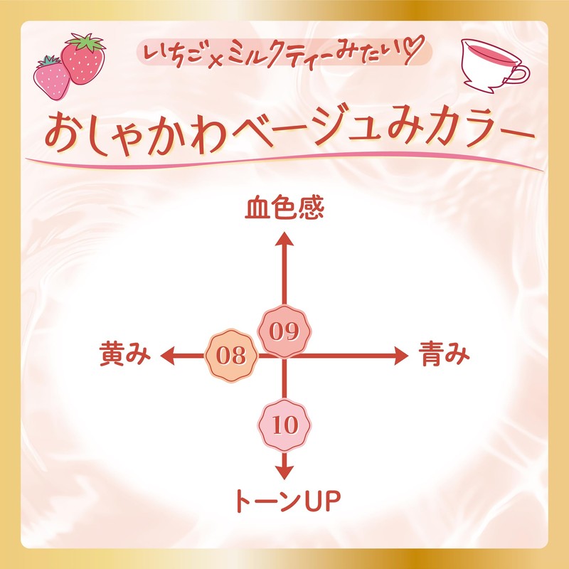 Canmake Foundation Colors, 09 Dusty Pink, 0.3 fl oz (8