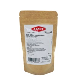 Aksoy Citric Acid Food Grade 385gr || Non-GMO, Anhydrous, Make Your Own BathBomb, Gluten-Free, No Additives, Sour Drinks, Household Cleaning with Citric Acid Powder