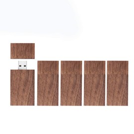 EASTBULL 4GB Wood Flash Drives 5 Pack Wooden USB Drives High-Speed USB 2.0 Thumb Drives Memory Stick for Storaging Files