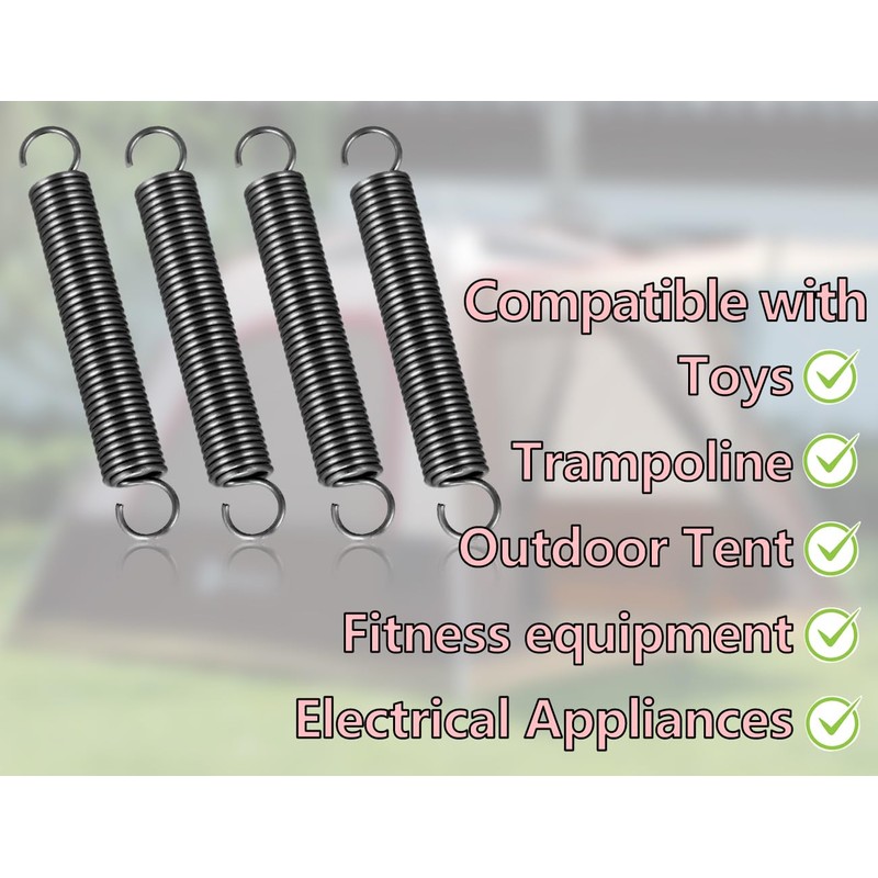 Lhbwhiz Pack of 4 tension springs, stainless steel small tension